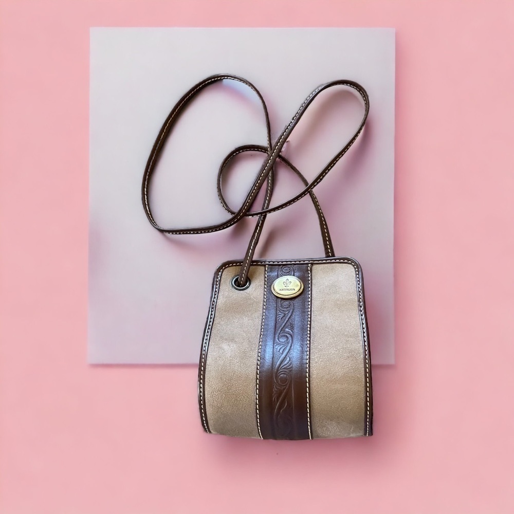 Antigua Brown and Tan Crossbody Bag - Picture 4 of 15